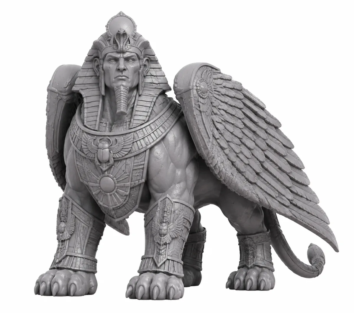 Sphinx de bataille ailé — visuel de référence