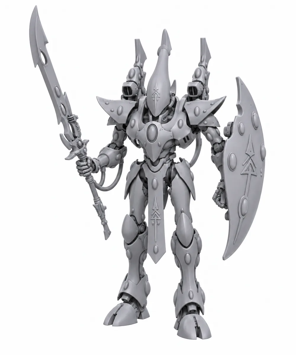 Cavalier spectre avec sabre spectral — visuel de référence du modèle