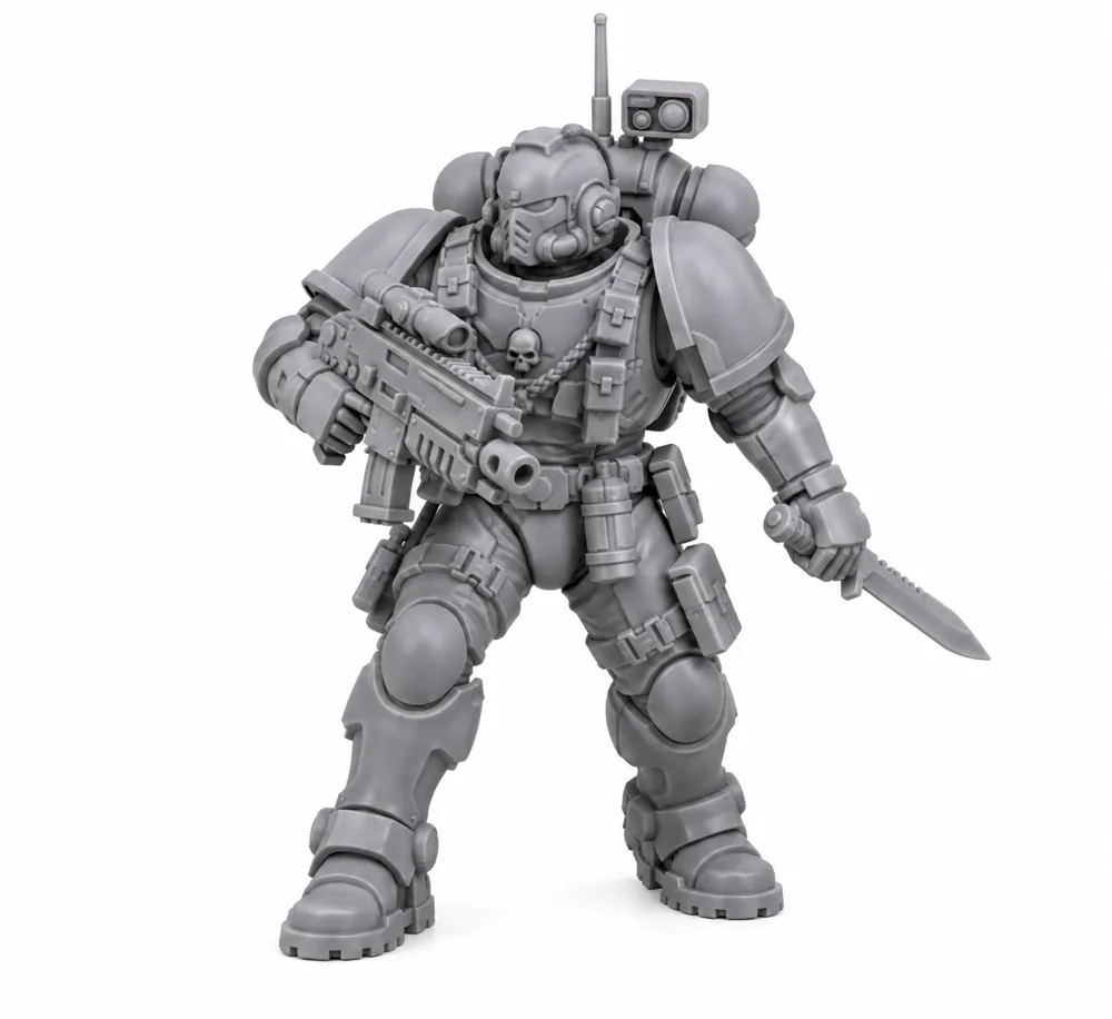 Sous-officier en armure phobos — visuel de référence