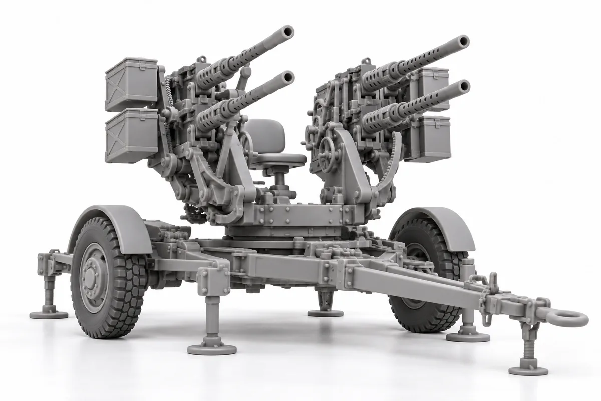 Affût quadruple M45 — visuel de référence