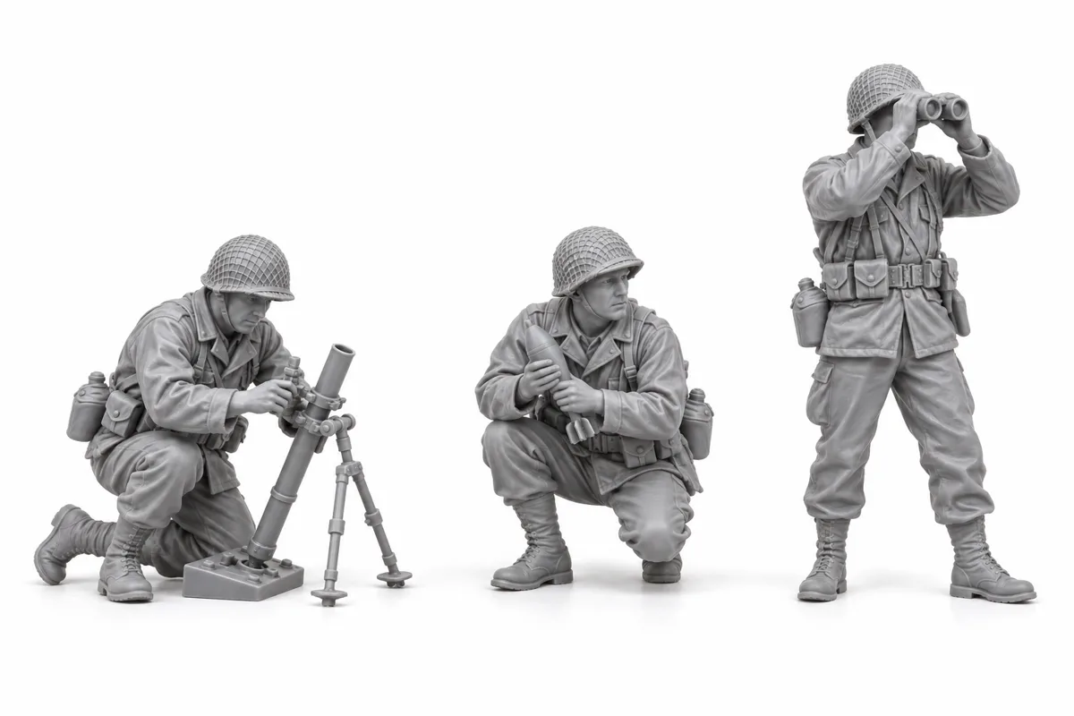 Équipe d'obusier M2 de 60 mm — visuel de référence