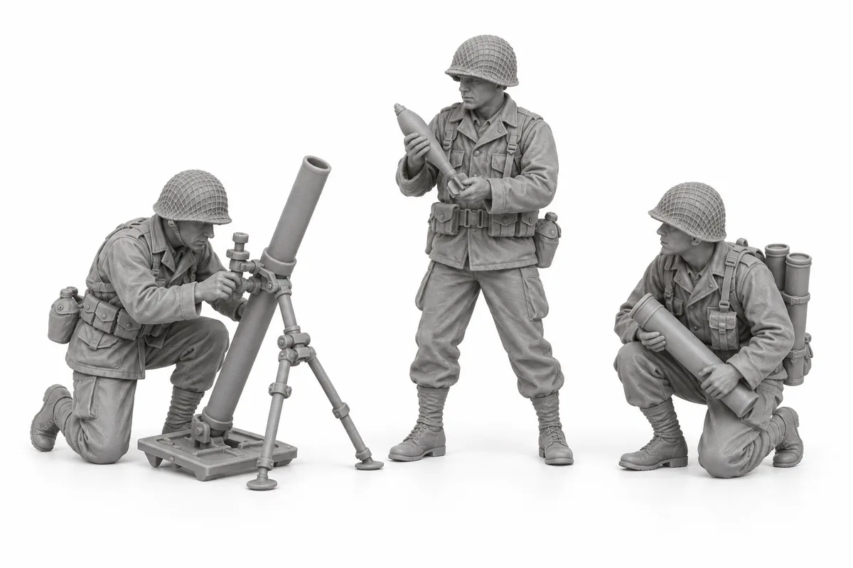 Équipe d'obusier M1 de 81 mm — visuel de référence