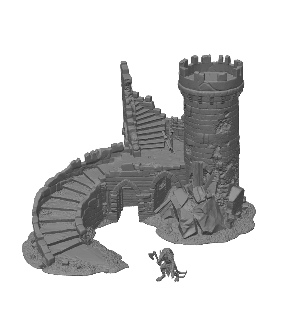 Ruines de la citadelle de pierre bleue — visuel de référence du modèle